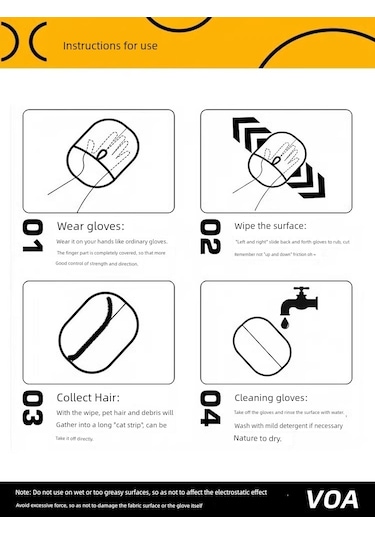 Evcil Hayvan Tüy Toplama Eldiveni - Elektrostatik - Model 2 Um50576-1 Yurt Dışından