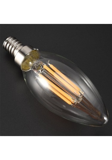 Agoodshop Kısılabilir E12 6w Cob Mum Alev Filament Led Ampul Lamba 10 3.5cm Pembe