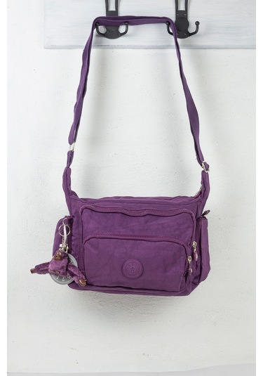 Krinkıl / Klinkır Su Geçirmez Kumaş Çok Gözlü Çapraz Kol Ve Omuz Postacı Çantası 116g Mor