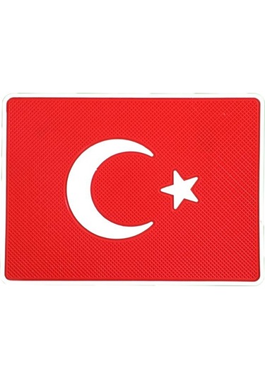 Türk Bayraklı Torpido Üstü Kaydırmaz Ped Telefon Tutucu