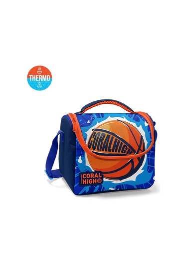 Coral High Kids Lacivert Mavi Basketbol Top Desenli Thermo Beslenme Çantası 11851