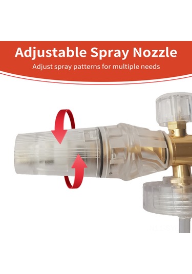 Symbee Basınçlı Yıkayıcı İçin Köpük Topu, Ayarlanabilir Kar Köpüğü Lensi, 1/4'' Hızlı Bağlantı Ve 1l Şişe, Turuncu Turuncu