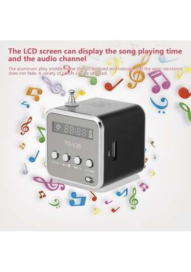 Besthome1 Kırmızı Mini Hoparlör - Tf/usb/fm, Aux Desteği, 360 Ses Kalitesi