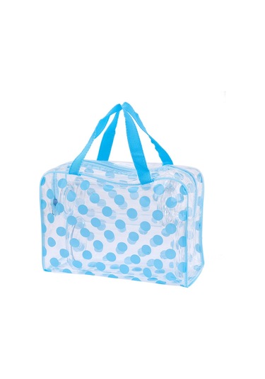 Hangfox Seyahat İçin Şeffaf Pvc Su Geçirmez, Toz Koruyucu Kozmetik Ve Tuvalet Malzemeleri Taşıma Çantası Pembe