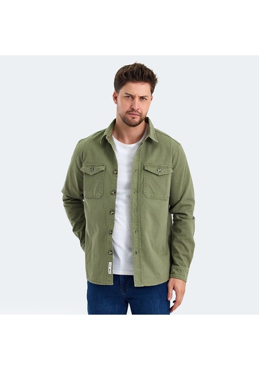 The Crow PETER Erkek  Haki Gömlek