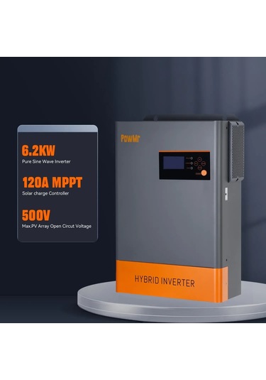 Powermr Pro 6200lıp Hibrit Güneş İnvertörü 48v 6.2kw Mppt 60-500v Lifepo4 Lion Pow-hvm6.2k-48v-lıp