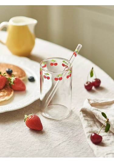 Roomi Borosilikat Camdan Yapılmış 300 Ml Bardak Pipetli, Uzun 245043239 Beyaz