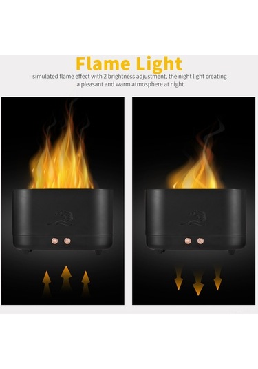 Novahub Usb Güçlü Alev Efektli 225ml Aromaterapi Difüzörü - Otomatik Kapanma Su Yoksunluk Koruma, Hızlı Şarj, Kullanışlı