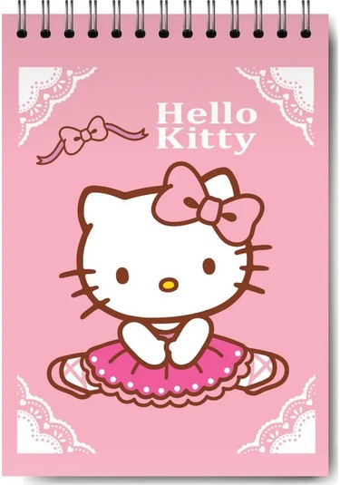 Hello Kitty Hello Kitty Spiral Ciltli Kareli Not Defteri 316778433 Pembe