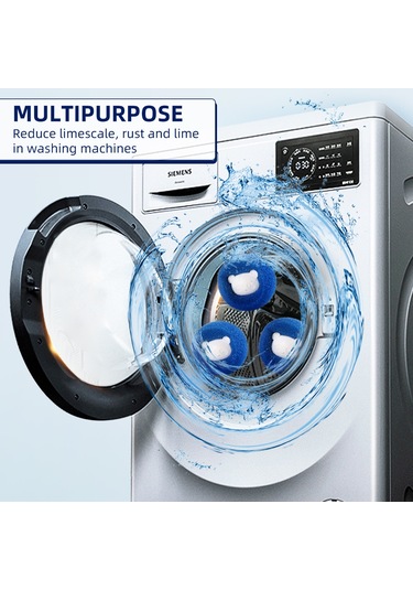 Yunboo Evde Kullanan Çamaşır Temizleme Topları - Tüy Ve Kir Giderici, Kirpik Tutucu, 3 Adet Paket Mavi