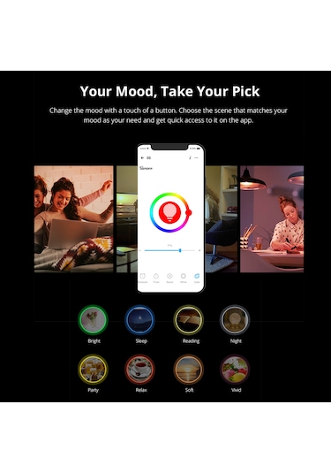 Folinda Sonoff B05-b-a60 Akıllı Led Ampulü, Wifi İle Uzak Kontrol, Zamanlama, Renkli Işık, Parlaklık Ayarlı, Alexa & Google Home Desteği, E27, 12w