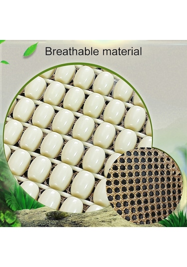 Araba Koltuğu Kapakları Yaz Serin İmitasyon Ahşap Boncuk Havalandırma Nefes Alabilir Koltuk Minderi Siyah