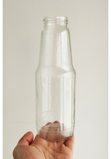 Afracam Meyve Suyu Şişesi Şeffaf 1000 Ml Metal Kapaklı 15 Adet