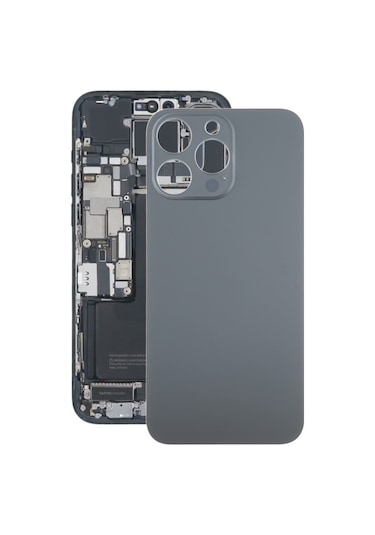 Cbtx Apple Uyumlu iPhone 15 Pro Max Cam Pil Arka Kapak Siyah