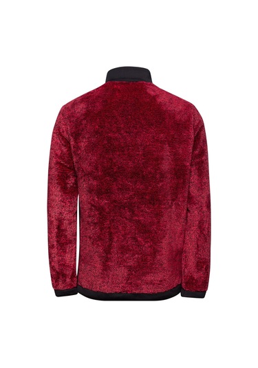 2as San Diago Erkek Tam Fermuarlı Çizgili Polar Kırmızı