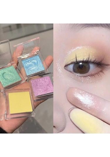 Makyaj Sarı Mat Çıplak Göz Farı Krem Ipeksi Su Geçirmez Yumuşak Göz Farı 05 C01