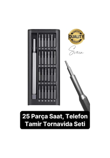 Çok Amaçlı 25 Parça Tornavida Seti Cep Telefonu Gözlük Kamera Saat Tablet Onarım Tamir Özel Kutulu
