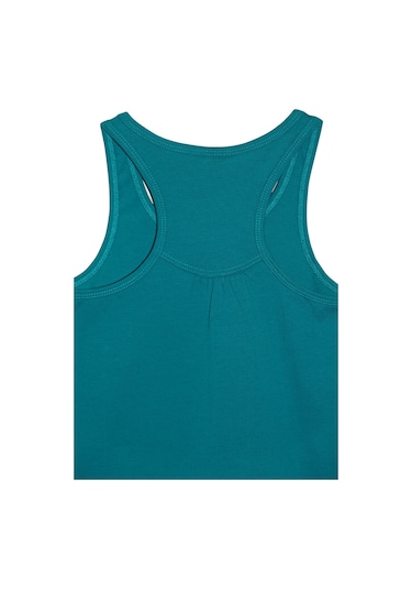 Lovetti Koyu Petrol Kız Çocuk Arka Büzgülü Yüzücü Atlet 132P020 Koyu Petrol