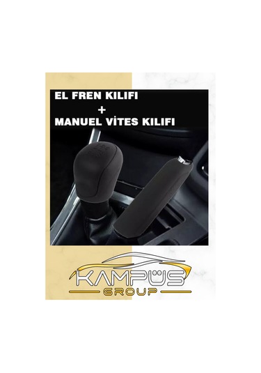 Oto Araç Siyah Silikon El Freni Ve Manuel Vites Topuzu Kılıfı Seti-2parça 0,5