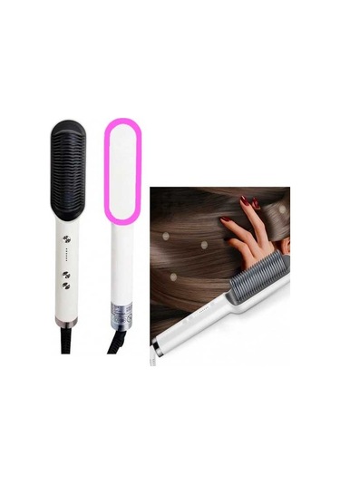 Venturemart Seramik Isıtmalı Saç Düzleştirici Otomatik Çalışma Saç Fırçası Saç Hqt909b