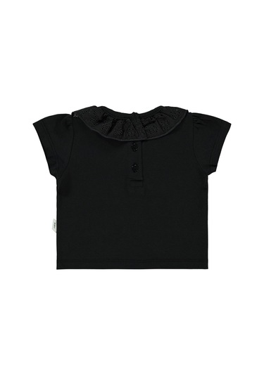 Civil Baby Yaka Brodeli 6-18 Ay Tişört - Siyah