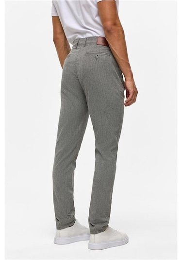 Siyah Slim Armürlü Pantolon Siyah