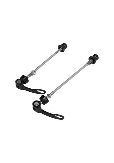 Xindoker Alüminyum Ve Çelik Bisiklet Hızlı Serbest Bırakma Çubuğu, Dayanıklı, Korozyona Dayanıklı, Kolay Kurulum, Ön 100mm Arka 135mm Siyah Siyah