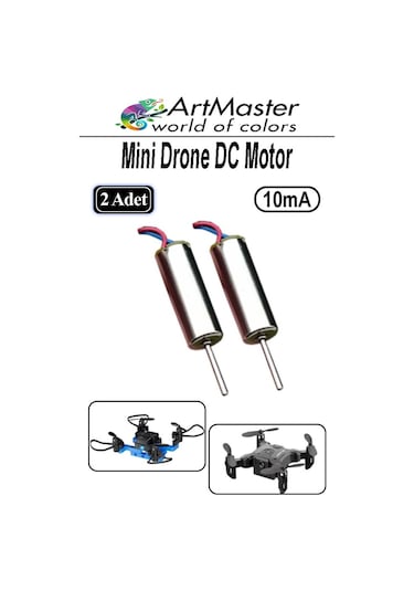 Mini Drone Motoru 2 Adet Çekirdeksiz Yüksek Hızlı Güçlü Deney Dc Dron Motoru Uçak Mini Drone Motoru Okul Helikopter