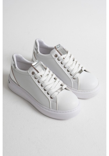 Kocadal Kocadal Vega Gümüş Detaylı Beyaz Kadın Spor Ayakkabı Muhtelif