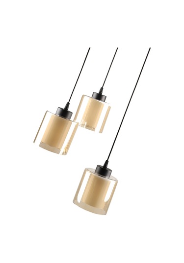 Begüsa Nitra 3 Lü Avize Siyah Bal Çift Cam Siyah