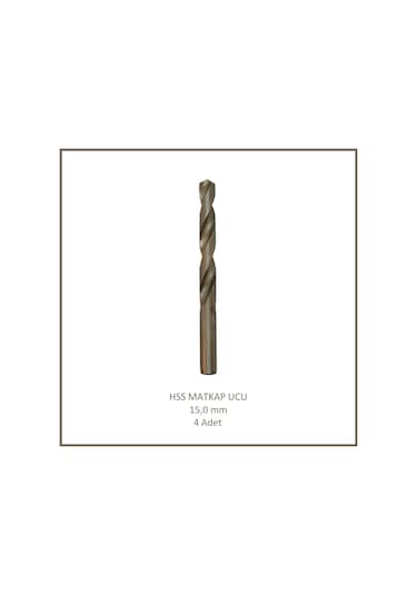 Hss Matkap Ucu 15 Mm, Metal, Ahşap, Plastik İçin 4 Adet