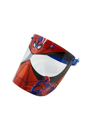 Spiderman Erkek Çocuk Oynar Başlıklı Yüz Koruyucu Siperlik Koruma Çok Renkli