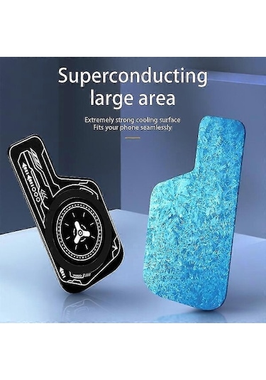 Cep Telefonu Soğutma Plakası Evrensel Manyetik Yarı İletken Soğutma Profesyonel Kaymaz Maliyet Radyatör Alanı Ultra İnce Cep Telefonu Kompozit Siyah