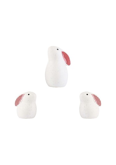 Seramik Tavşan Şekilli Masaüstü Dekorasyonu Porselen El Sanatları