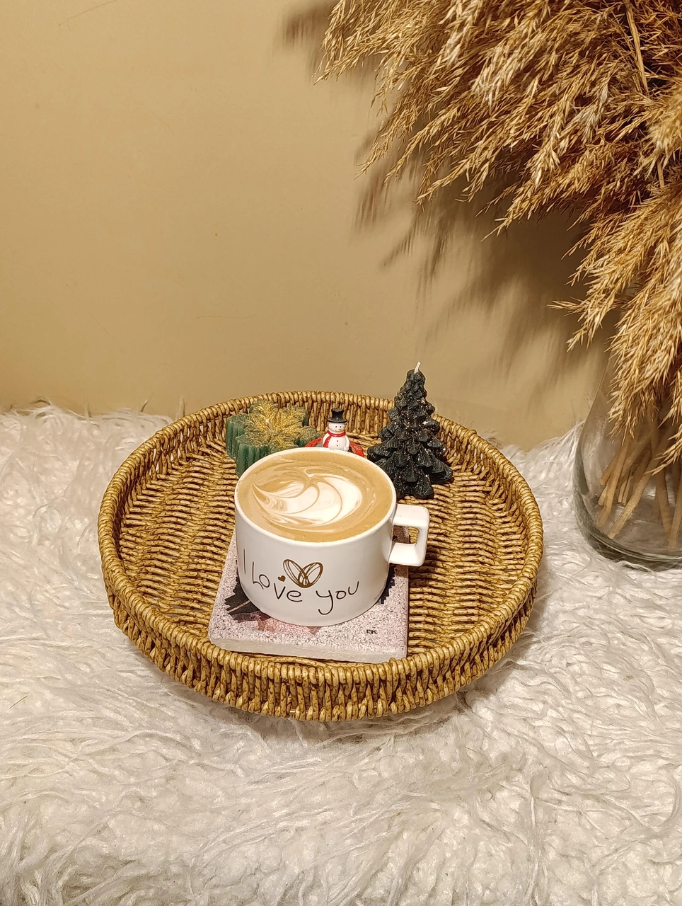 Hasır Rattan Ayaklı Sunumluk Yuvarlak Diğer