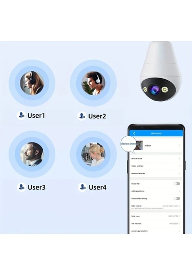 Xuweiwei Jooan Akıllı İç Mekan Güvenlik Kamerası T10 32g Card Wifi 360 Derece Ptz Hareket Algılama Renkli Gece Görüşü