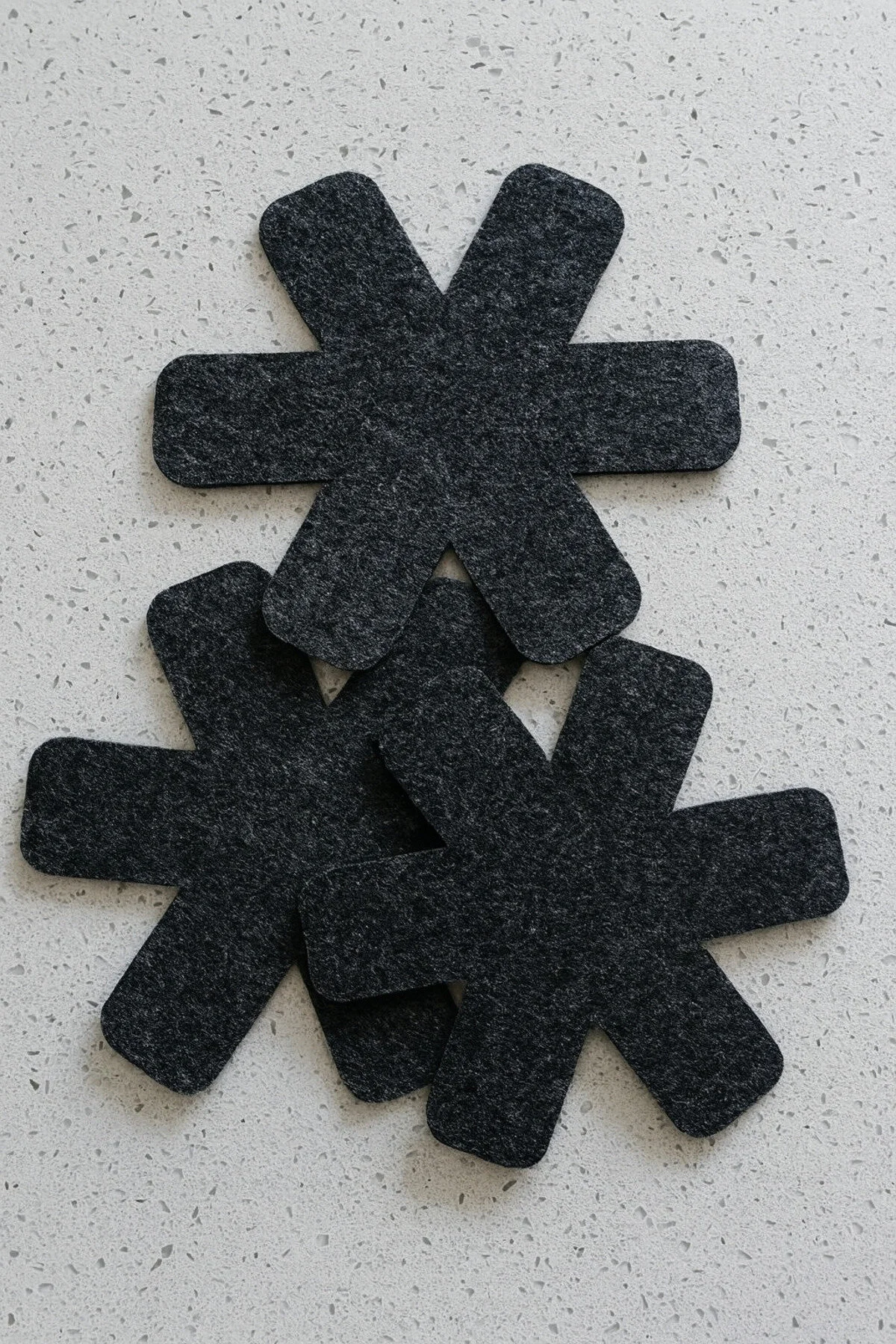 Tava, Tencere Ve Borcam Koruyucu Çizdirmez Keçe 3'lü Set - Mutfak Gereçlerinizi Güvende Tutun Siyah