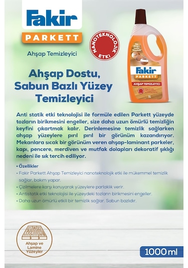 Fakir Parkett Nano Teknolojili Ahşap Temizleyici 1 L