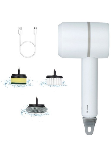 Cc Ggball D Mutfak Malzemeleri Şarj Edilebilir Otomatik Temizleme Fırçası Araba Tuvalet Lavabo Küvet Temizleme Fırçası 1200 Mah