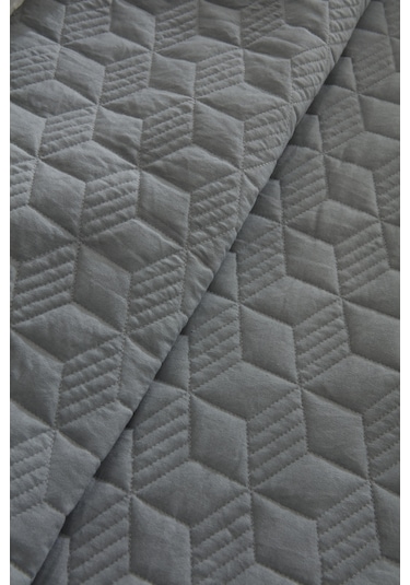 Karaca Home Liora Çift Kişilik Yatak Örtüsü Antrasit Antrasit