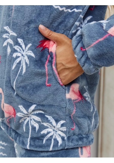 Siti Teks Üşütmeyen Ev Pijama Takımı 36103006 Mavi