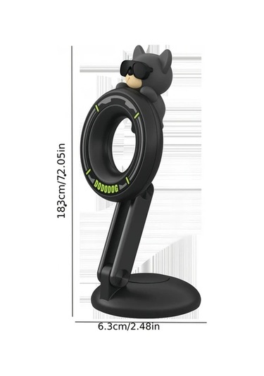 Gateesat Siyah Dodo Köpek Araç Telefon Tutucu Manyetik Navigasyon Standı Ayarlanabilir