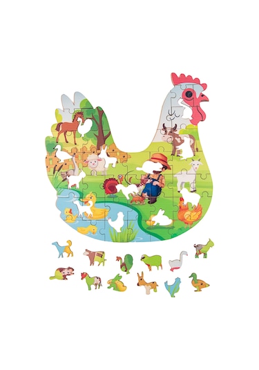 Ahşap Puzzle Çiftlik