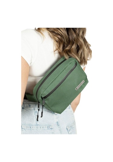 Rakerplus Yeşil Unisex Minimal 21x15x5 Cm Bel Ve Göğüs Çantası Natural