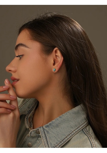 Serebranyj Dom Gümüş Şık Çiviler Doğal Turkuazlı 161729851 Diğer