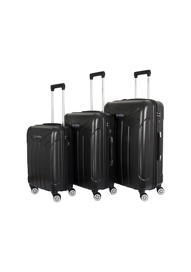 Vegmann Vela Siyah 3'lü Valiz Seti Siyah
