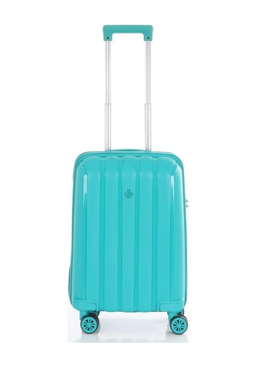 Mçs Bavul Büyük Ve Kabin 2li Set Kırılmaz Silikon Valiz V305 Camgöbeği Cam Göbeği