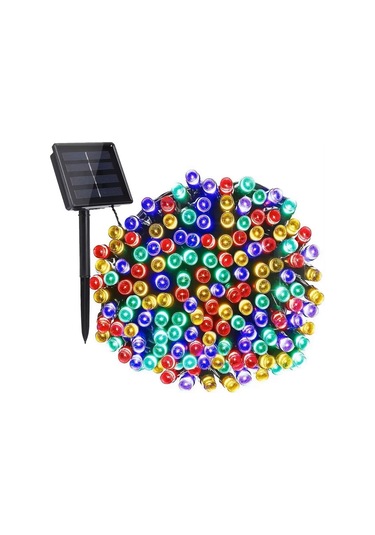 Upway Güneş Enerjili 10m Rgb 100 Led Dizin Bahçe Balkon Teras Dekoratif Aydınlatma RGB