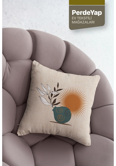 Kuraklık Ve Kır Çiçekleri Desenli 4lü Kırlent Kılıfı