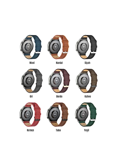 Vagave Huawei Watch Hakiki Deri Kordon Gt,-Gt2-Gt3-Gt3 , 20-22mm